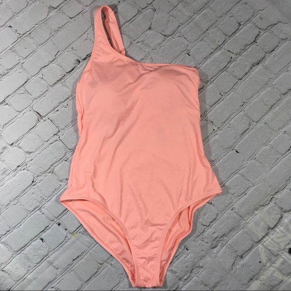 NWT Cremieux soft pink one shoulder swimsuit - Picture 3 of 7